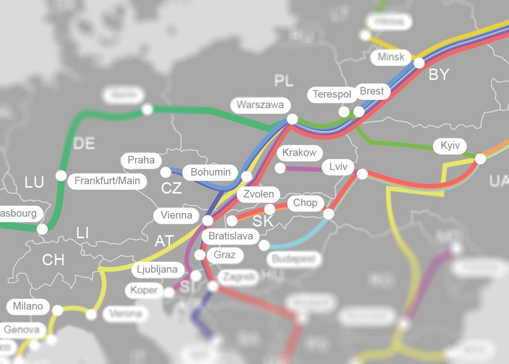 interactive map East-West Passenger Traffic